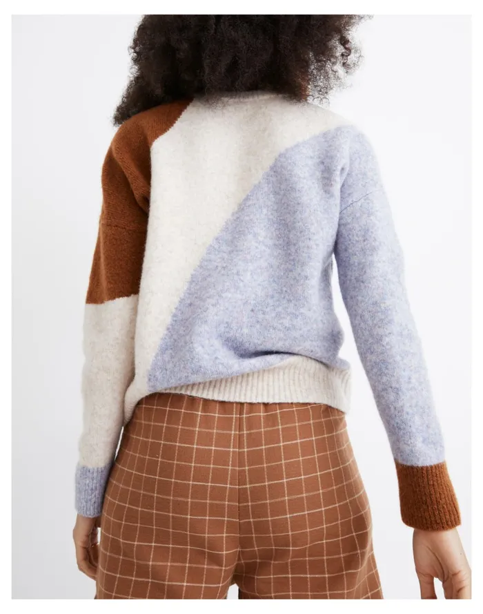 Cedarbrook Pullover Sweater In Colorblock Heather Chalk Women Madewell Sweaters Cedarbrook Pullover Sweater In Colorblock Heather Chalk Women Madewell Sweaters