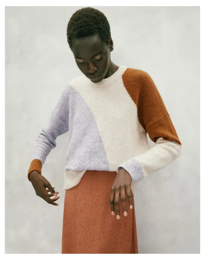 Cedarbrook Pullover Sweater In Colorblock Heather Chalk Women Madewell Sweaters Cedarbrook Pullover Sweater In Colorblock Heather Chalk Women Madewell Sweaters