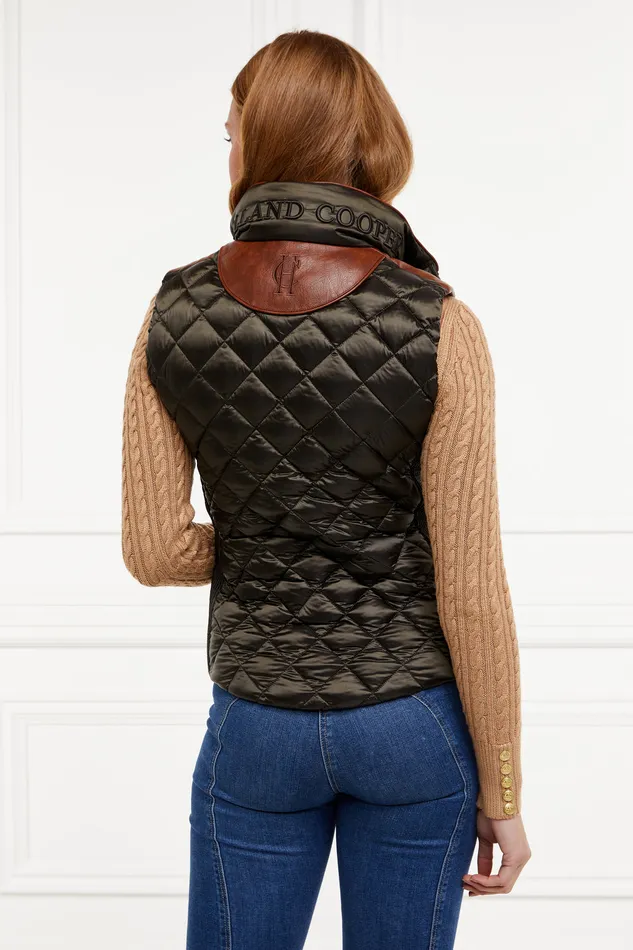 Charlbury Quilted Gilet Heritage Khaki Women Holland Cooper Gilets