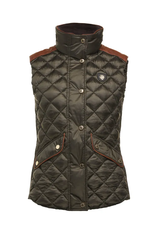 Charlbury Quilted Gilet Heritage Khaki Women Holland Cooper Gilets Charlbury Quilted Gilet Heritage Khaki Women Holland Cooper Gilets