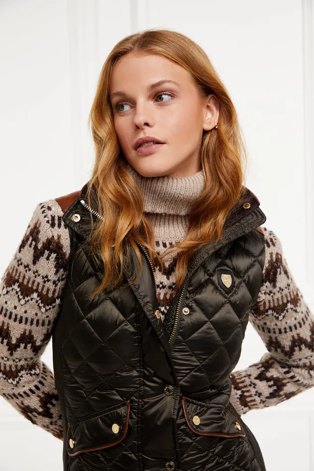 Charlbury Quilted Gilet Heritage Khaki Women Holland Cooper Gilets Charlbury Quilted Gilet Heritage Khaki Women Holland Cooper Gilets