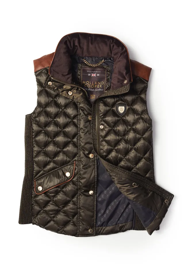 Charlbury Quilted Gilet Heritage Khaki Women Holland Cooper Gilets Charlbury Quilted Gilet Heritage Khaki Women Holland Cooper Gilets