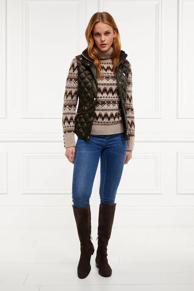 Charlbury Quilted Gilet Heritage Khaki Women Holland Cooper Gilets Charlbury Quilted Gilet Heritage Khaki Women Holland Cooper Gilets