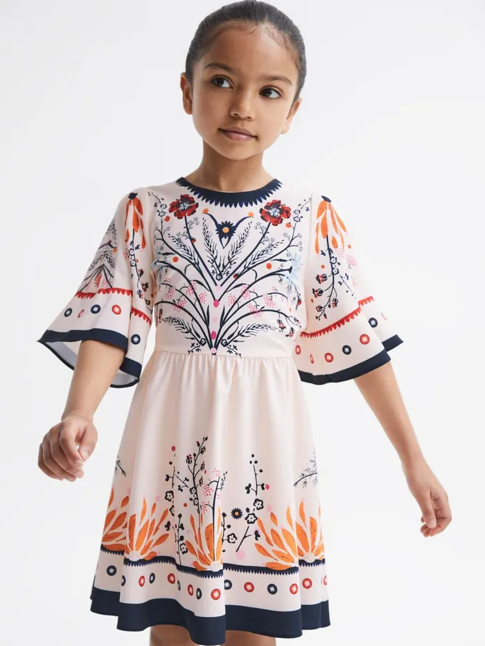 Children Ania Floral Printed Dress Ivory Reiss Dresses and Jumpsuits