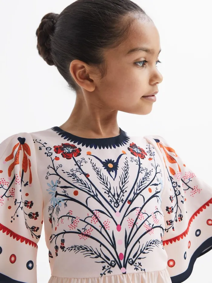 Children Ania Floral Printed Dress Ivory Reiss Dresses and Jumpsuits
