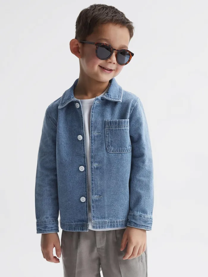 Children Colorado Denim Jacket Light Blue Reiss Shirts