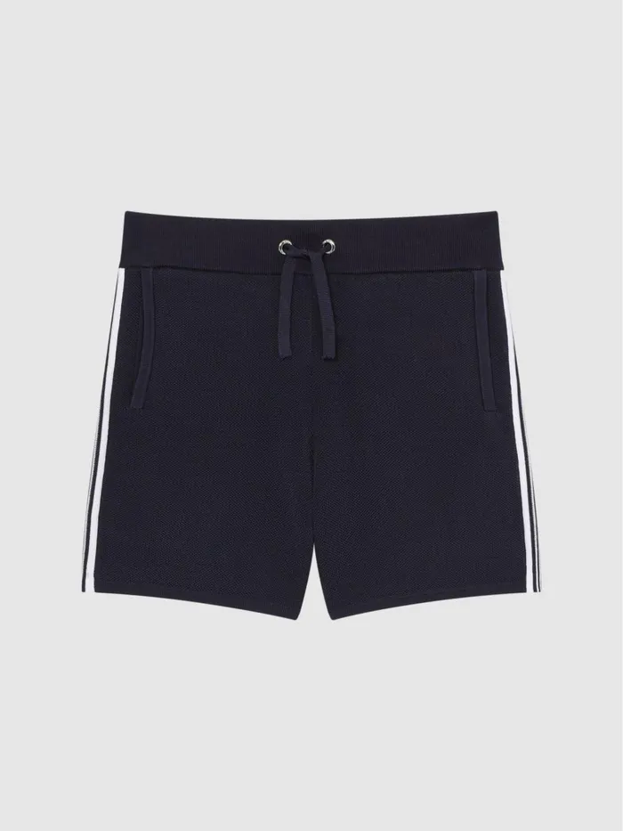 Children Colton Side Stripe Drawstring Shorts Navy Reiss Shorts