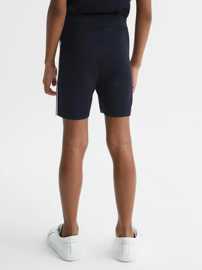 Children Colton Side Stripe Drawstring Shorts Navy Reiss Shorts