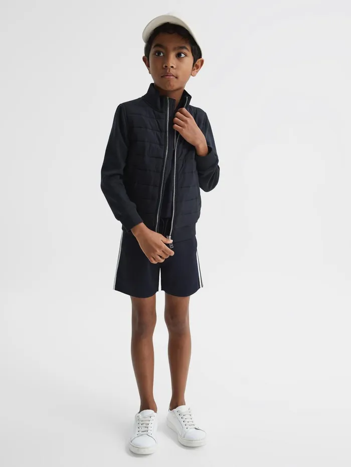 Children Colton Side Stripe Drawstring Shorts Navy Reiss Shorts