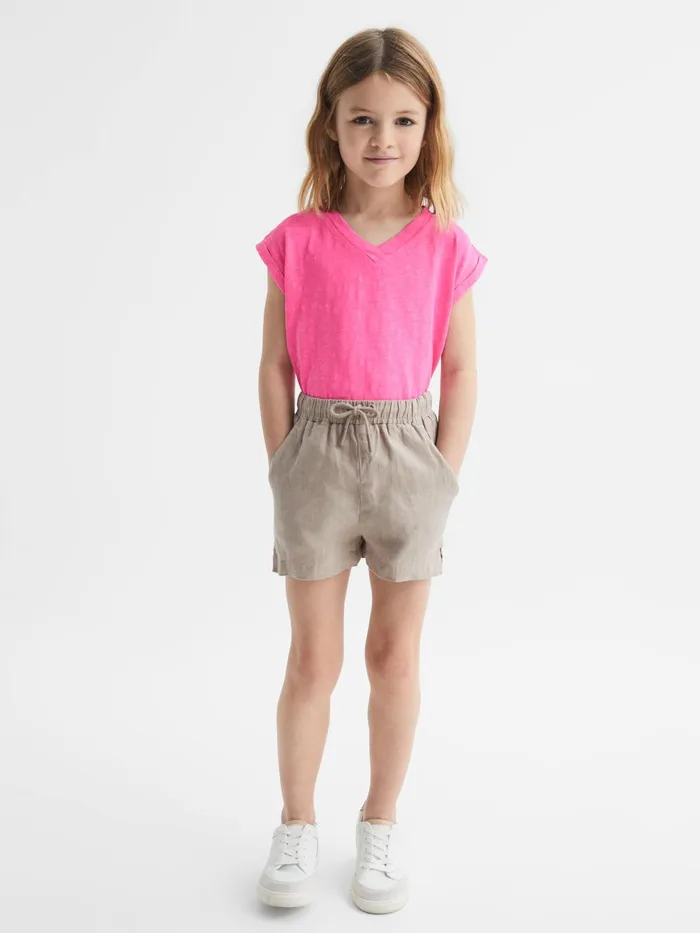 Children Freddie Jersey VNeck TShirt Pink Reiss Tops and Tshirts