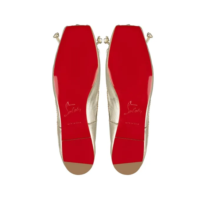 Christian Louboutin Ballerinas Kids Baballet Ballerinas 8211 Iridescent Nappa Leather 8211 Platine Baby