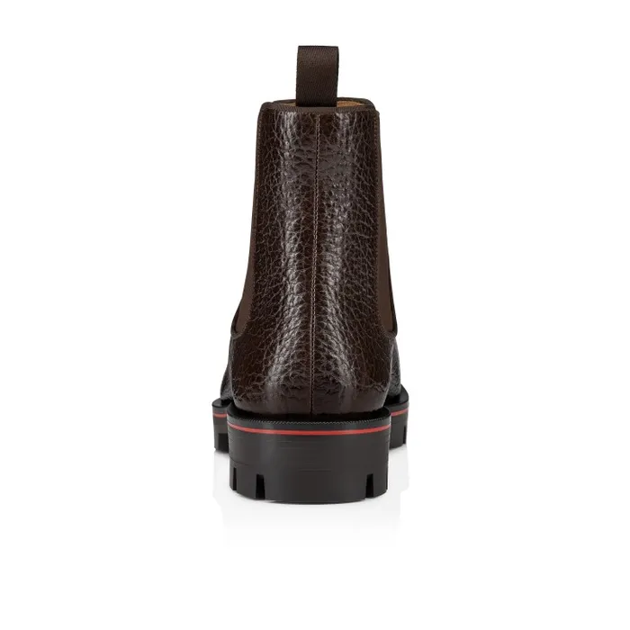 Christian Louboutin Boots Men Alpinosol Boots 8211 Grained Calf Leather 8211 Corteccia