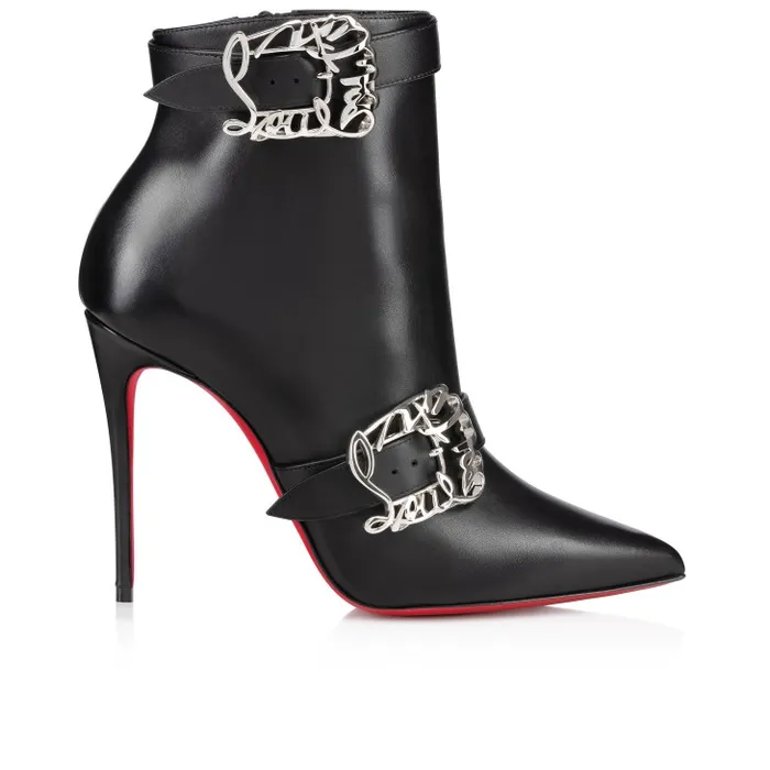Christian Louboutin Boots Women Giddylina Booty 100 Mm Low Boots 8211 Calf Leather 8211 Black