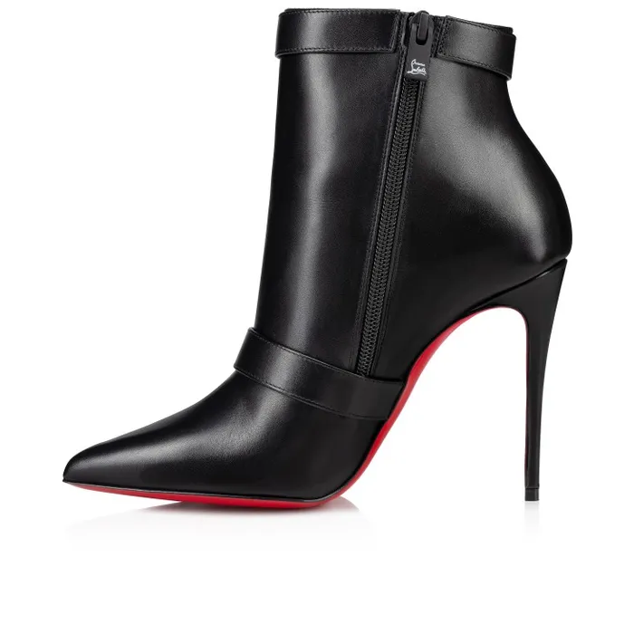 Christian Louboutin Boots Women Giddylina Booty 100 Mm Low Boots 8211 Calf Leather 8211 Black