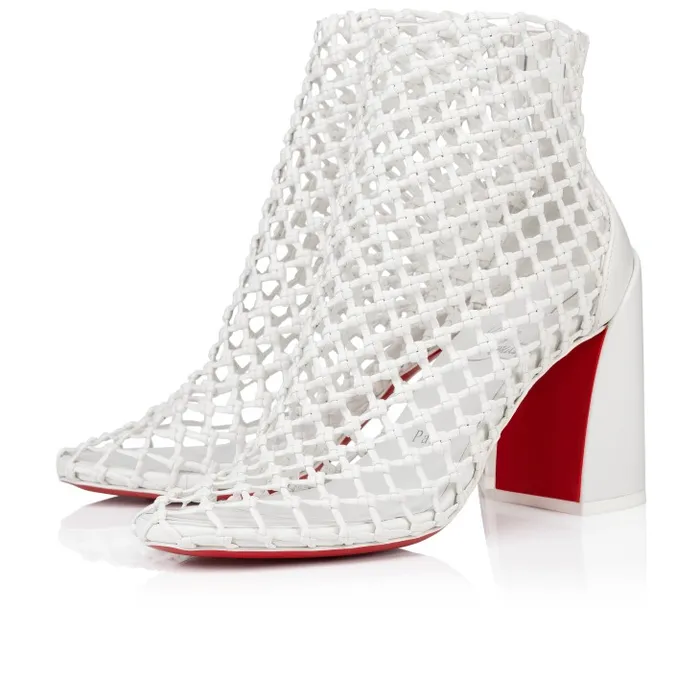 Christian Louboutin Boots Women Porlibooty 85 Mm Low Boots 8211 Nappa Leather 8211 Bianco