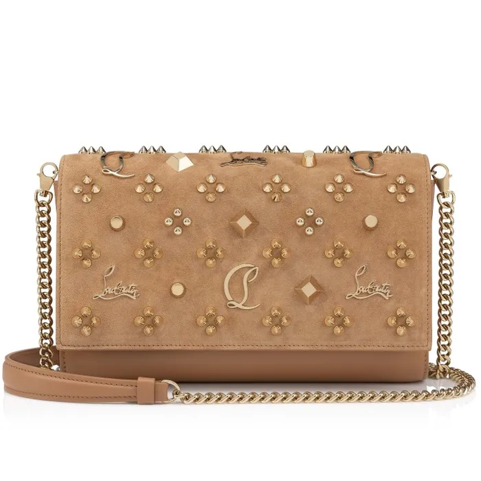 Christian Louboutin Crossbody Bags Women Paloma Clutch 8211 Veau Velours Calf Leather And Spikes Loubinthesky 8211 Lionne