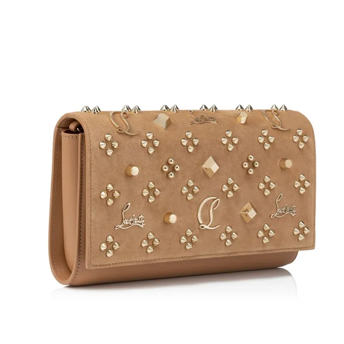 Christian Louboutin Crossbody Bags Women Paloma Clutch 8211 Veau Velours Calf Leather And Spikes Loubinthesky 8211 Lionne