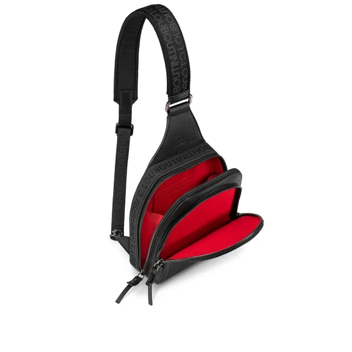 Christian Louboutin Crossbody Bags MenWomen Loubifunk Backpack 8211 Calf Leather 8211 Black