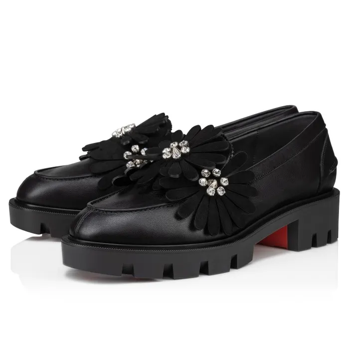 Christian Louboutin Flats and Loafers Women Flora Moc Loafers 8211 Nappa Leather And Suede 8211 Black