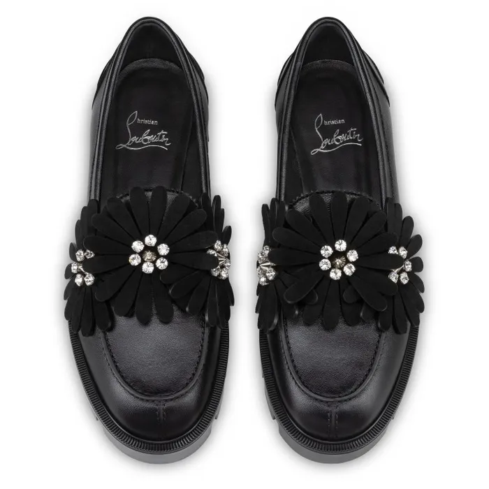 Christian Louboutin Flats and Loafers Women Flora Moc Loafers 8211 Nappa Leather And Suede 8211 Black