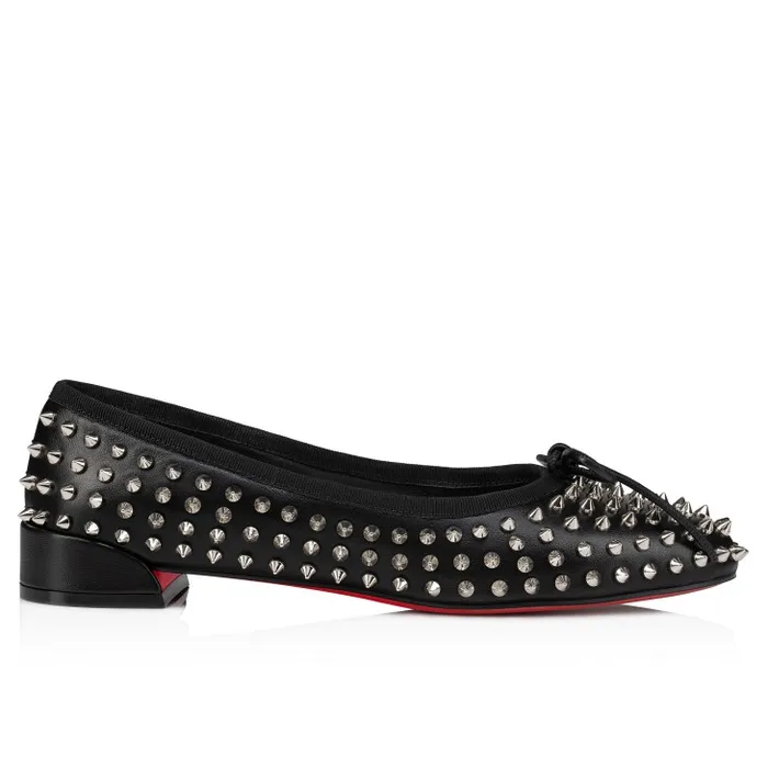 Christian Louboutin Flats and Loafers Women Sweetie Jane Spikes Ballerinas 8211 Nappa Leather And Spikes 8211 Black