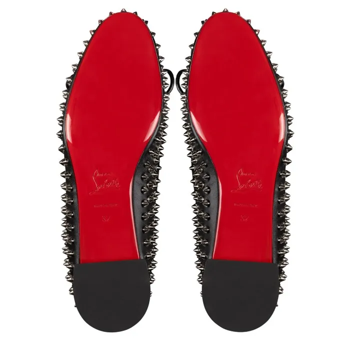 Christian Louboutin Flats and Loafers Women Sweetie Jane Spikes Ballerinas 8211 Nappa Leather And Spikes 8211 Black