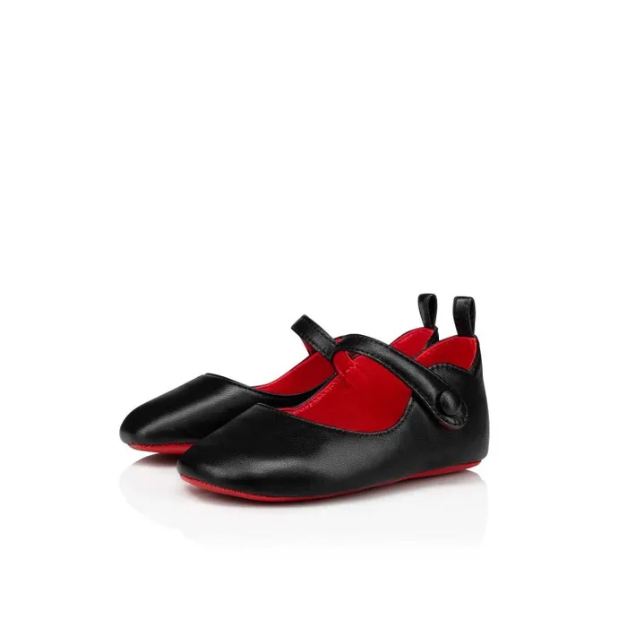 Christian Louboutin Girls Kids Baby Love Chick Ballerinas 8211 Nappa Leather 8211 Black 8211 Baby