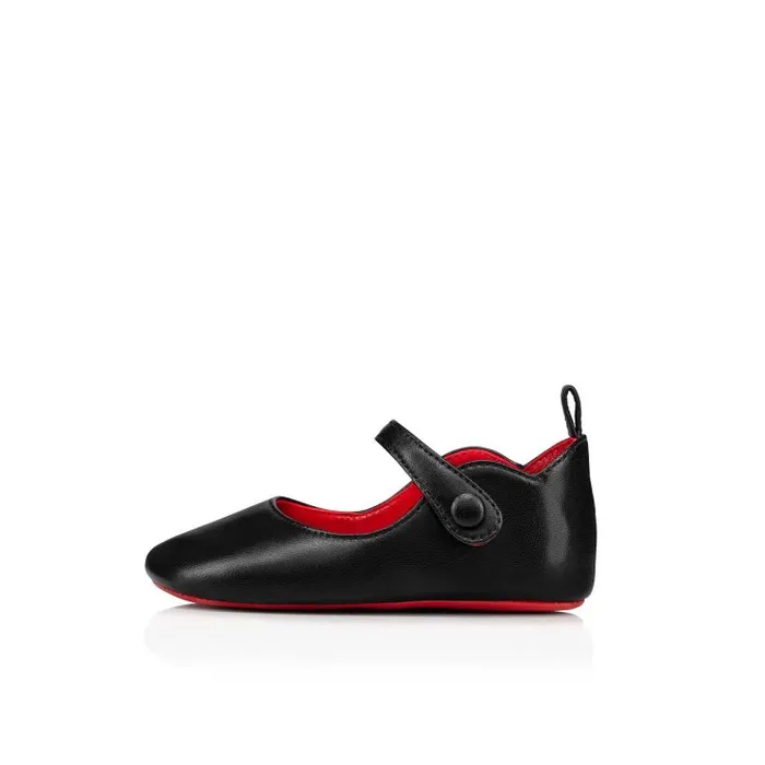 Christian Louboutin Girls Kids Baby Love Chick Ballerinas 8211 Nappa Leather 8211 Black 8211 Baby