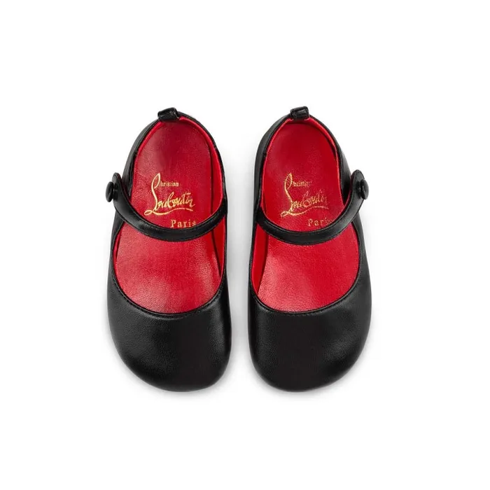 Christian Louboutin Girls Kids Baby Love Chick Ballerinas 8211 Nappa Leather 8211 Black 8211 Baby