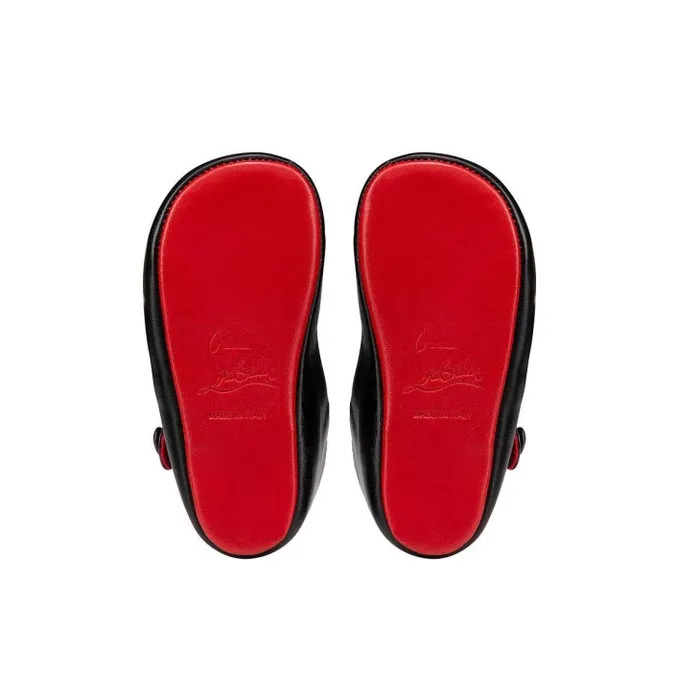 Christian Louboutin Girls Kids Baby Love Chick Ballerinas 8211 Nappa Leather 8211 Black 8211 Baby