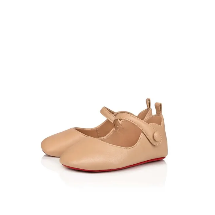Christian Louboutin Girls Kids Baby Love Chick Ballerinas 8211 Nappa Leather 8211 Nude 1 8211 Baby