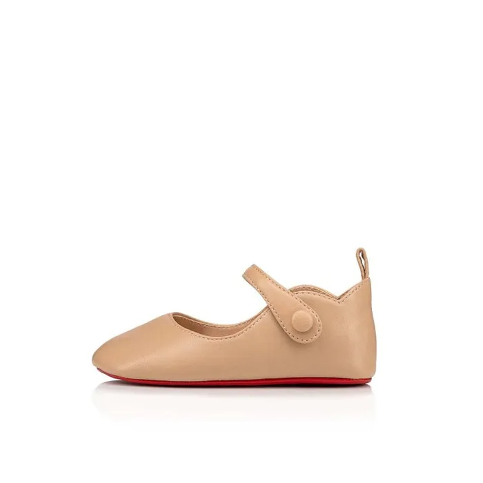 Christian Louboutin Girls Kids Baby Love Chick Ballerinas 8211 Nappa Leather 8211 Nude 1 8211 Baby