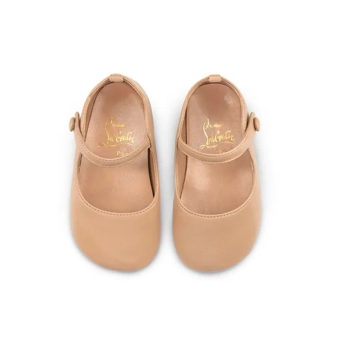 Christian Louboutin Girls Kids Baby Love Chick Ballerinas 8211 Nappa Leather 8211 Nude 1 8211 Baby