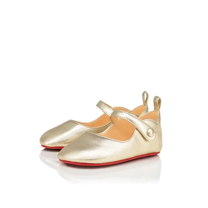 Christian Louboutin Girls Kids Baby Love Chick Ballerinas 8211 Nappa Leather 8211 Platine 8211 Baby