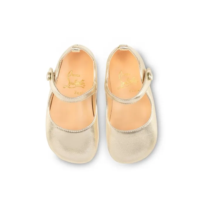 Christian Louboutin Girls Kids Baby Love Chick Ballerinas 8211 Nappa Leather 8211 Platine 8211 Baby