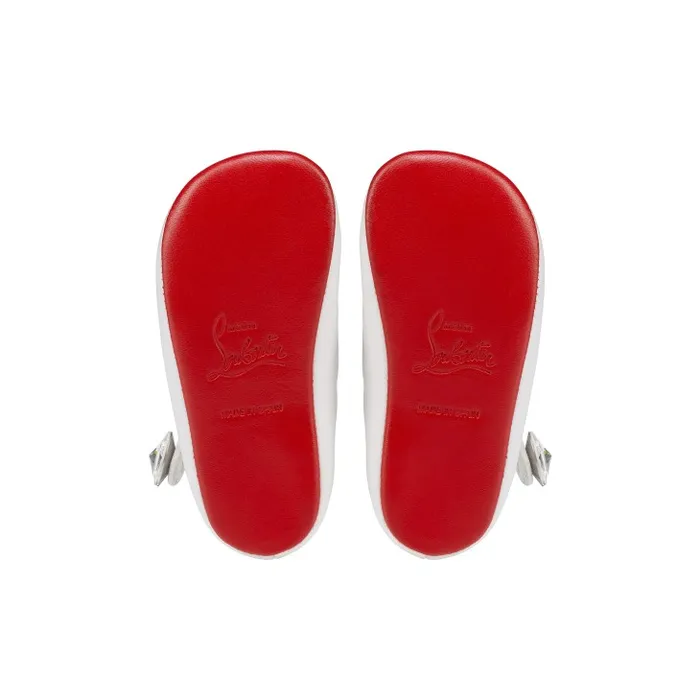 Christian Louboutin Girls Kids Baby Love Chick Strass Ballerinas 8211 Crepe Satin And Strass 8211 Bianco 8211 Baby