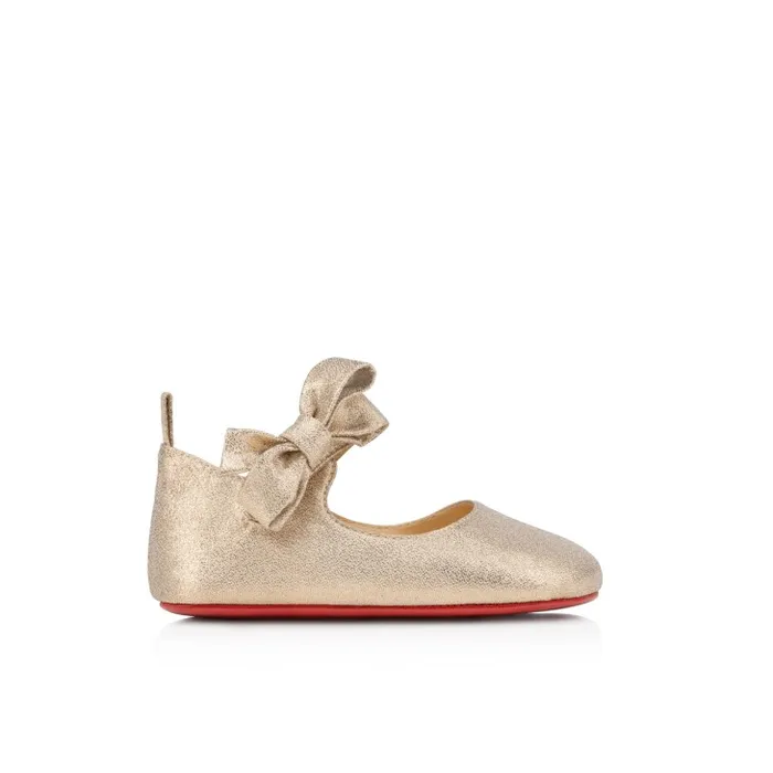 Christian Louboutin Girls Kids Lou Babe Ballerinas 8211 Lurex 8211 Gold 8211 Baby