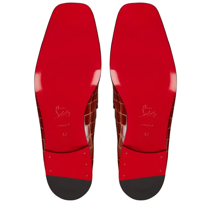 Christian Louboutin Loafers and Moccasins Men MJ Moc Loafers 8211 Alligator Embossed Calf Leather 8211 Acajou