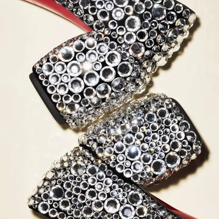 Christian Louboutin Pumps Women Minny Maxi Strass 70 Mm Pumps 8211 Suede And Strass 8211 Silver