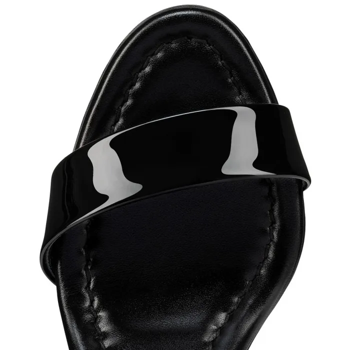 Christian Louboutin Sandals and Slides Women Miss Sabina 85 Mm Strappy Sandals 8211 Patent Calf Leather 8211 Black