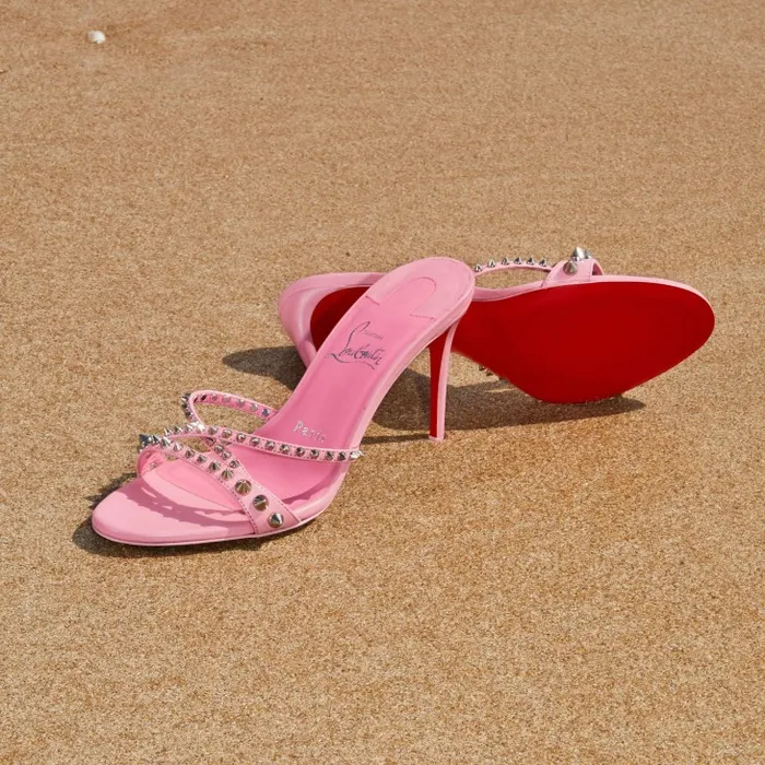 Christian Louboutin Sandals and Slides Women Tatoosh Spikes 85 Mm Mules 8211 Kid Leather And Spikes 8211 Calipso