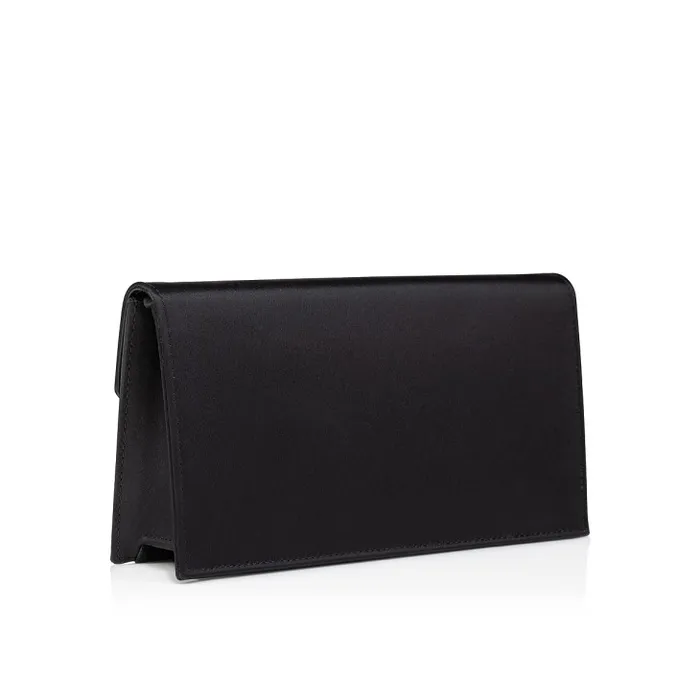 Christian Louboutin Shoulder Bags Women Loubi54 Clutch 8211 Crepe Satin And Strass Queeny 8211 Black
