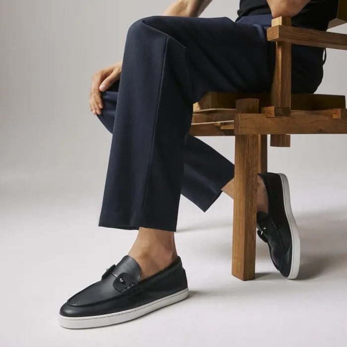 Christian Louboutin Sneakers Men Chambeliboat Boat Shoes 8211 Calf Leather 8211 Black