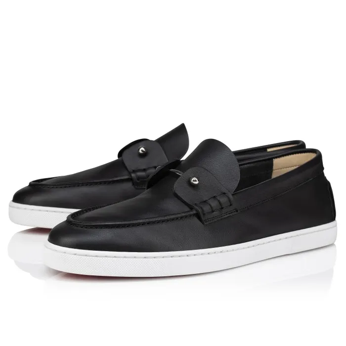 Christian Louboutin Sneakers Men Chambeliboat Boat Shoes 8211 Calf Leather 8211 Black