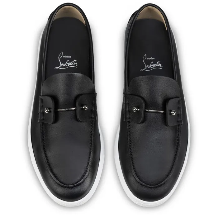 Christian Louboutin Sneakers Men Chambeliboat Boat Shoes 8211 Calf Leather 8211 Black