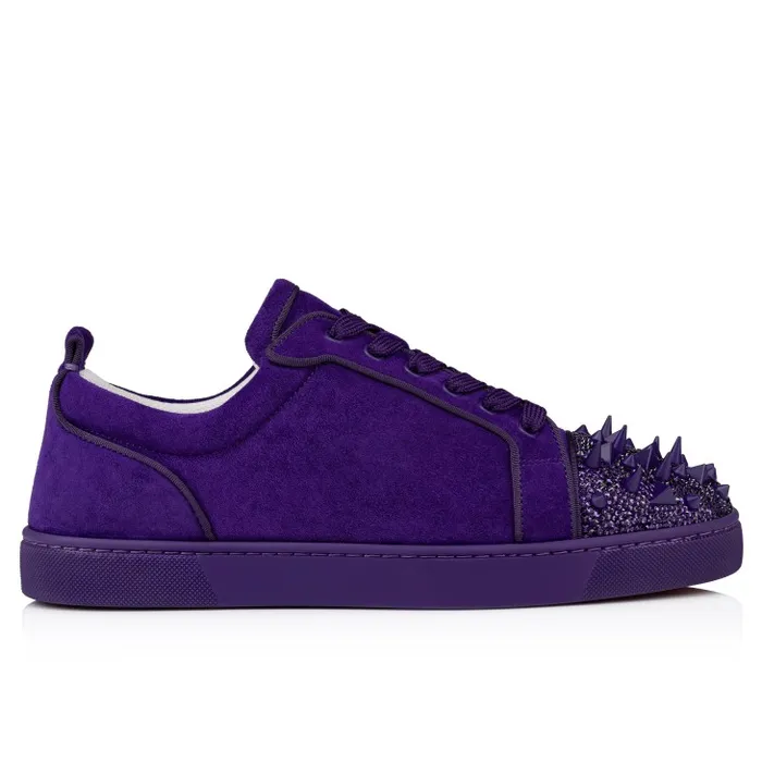 Christian Louboutin Sneakers Men Louis Junior P Pik Pik Strass Sneakers 8211 Veau Velours 8211 Jacaranda