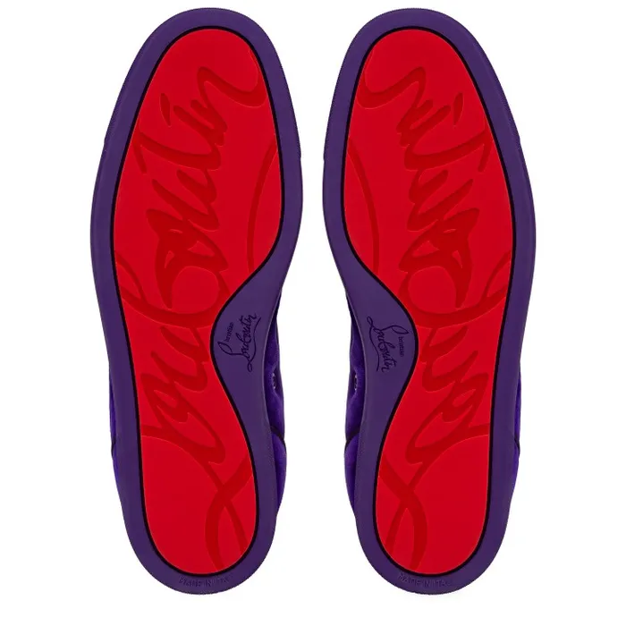 Christian Louboutin Sneakers Men Louis Junior P Pik Pik Strass Sneakers 8211 Veau Velours 8211 Jacaranda