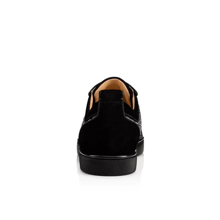 Christian Louboutin Sneakers Men Louis Junior Strass Sneakers 8211 Suede Calf And Strass 8211 Black
