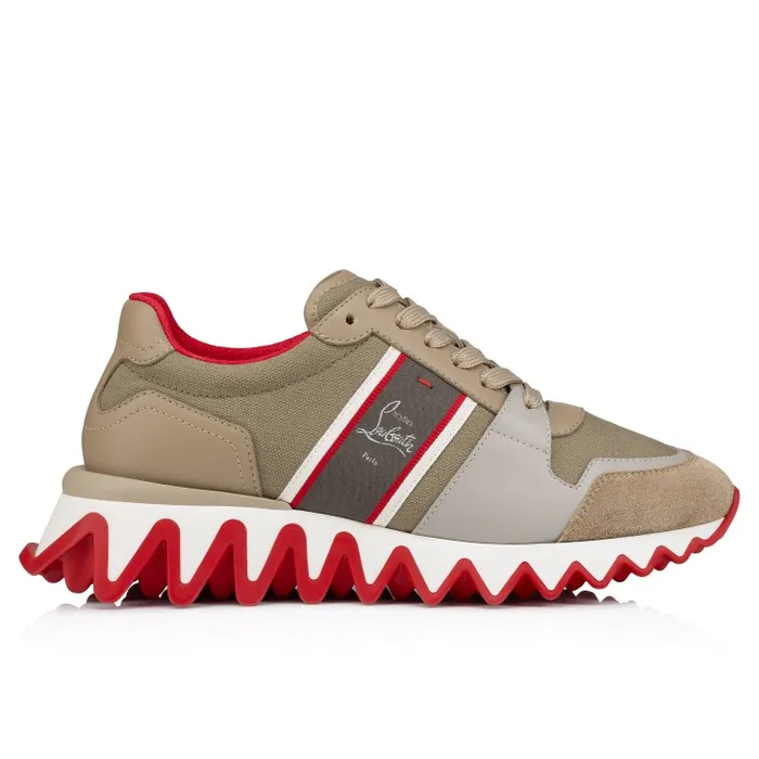 Christian Louboutin Sneakers Women Nastroshark Sneakers 8211 Calf Leather And Cotton 8211 Saharienne