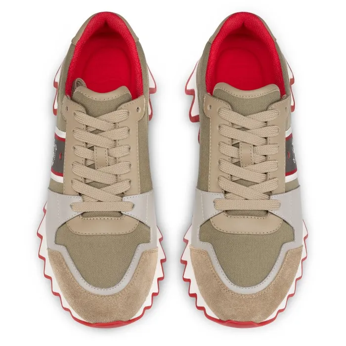 Christian Louboutin Sneakers Women Nastroshark Sneakers 8211 Calf Leather And Cotton 8211 Saharienne